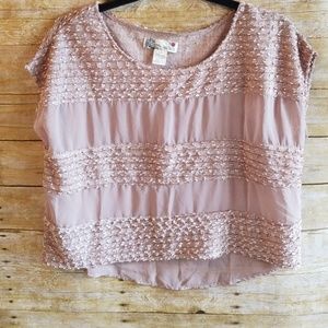 NWOT Flying Tomato Tan Blouse Size S/M